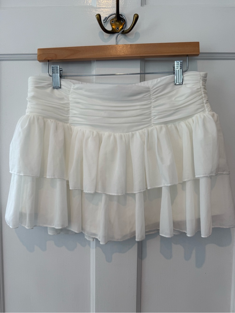 HALARA Mid Rise Sheer Layered 2-in-1 Micro Mini Casual Skirt w/ Pocket NEW Large - Picture 2 of 5